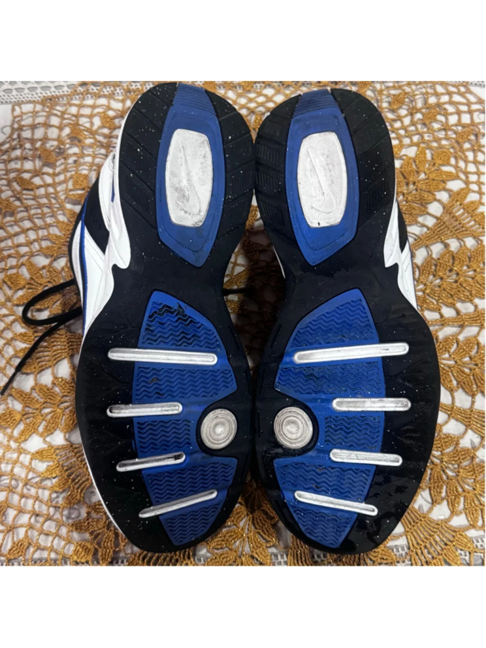 Nike Air Monarch Sneakers Black and White